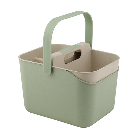 Casa JASMIN Bucket/container 2 in 1 green, H 34 x W 31 x D 24 cm