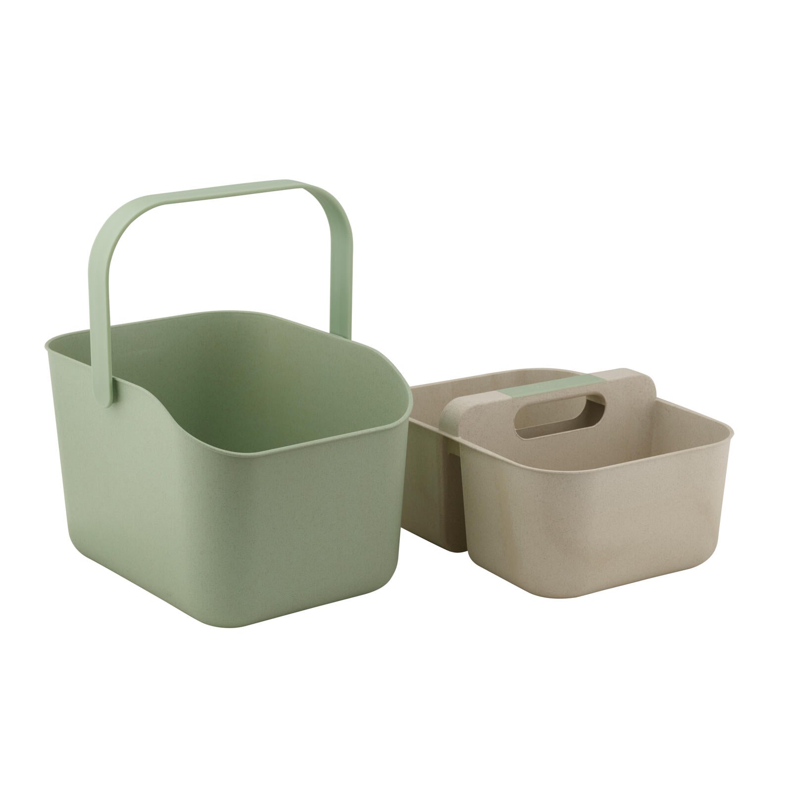 Casa JASMIN Bucket/container 2 in 1 green, H 34 x W 31 x D 24 cm