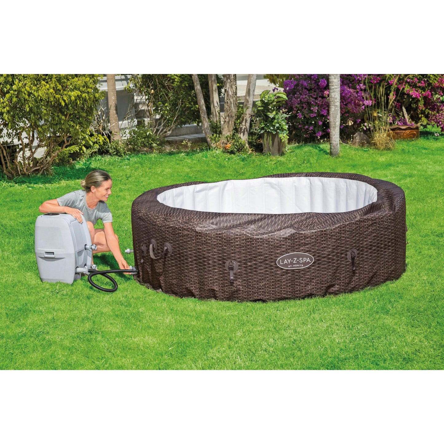 Bricocenter LAY-Z-SPA ST. MORITZ - 216x71cm rattan effect