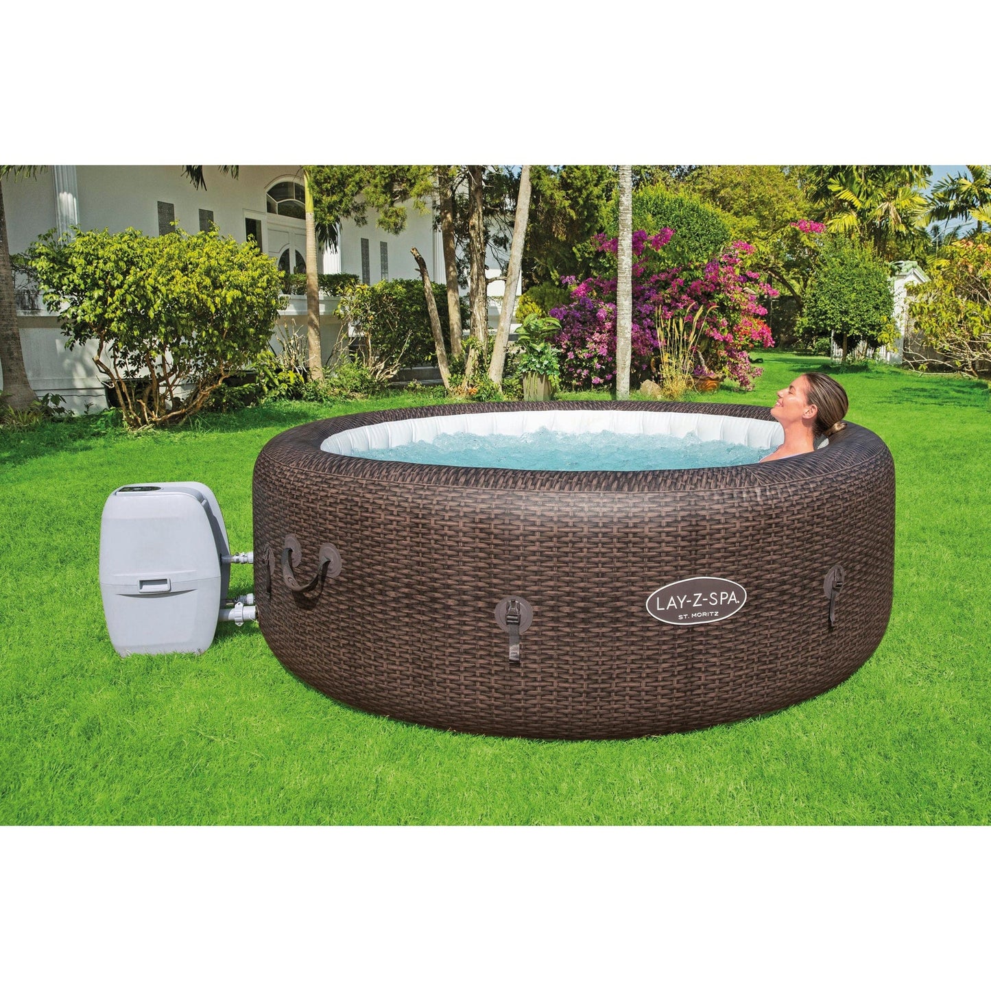 Bricocenter LAY-Z-SPA ST. MORITZ - 216x71cm rattan effect