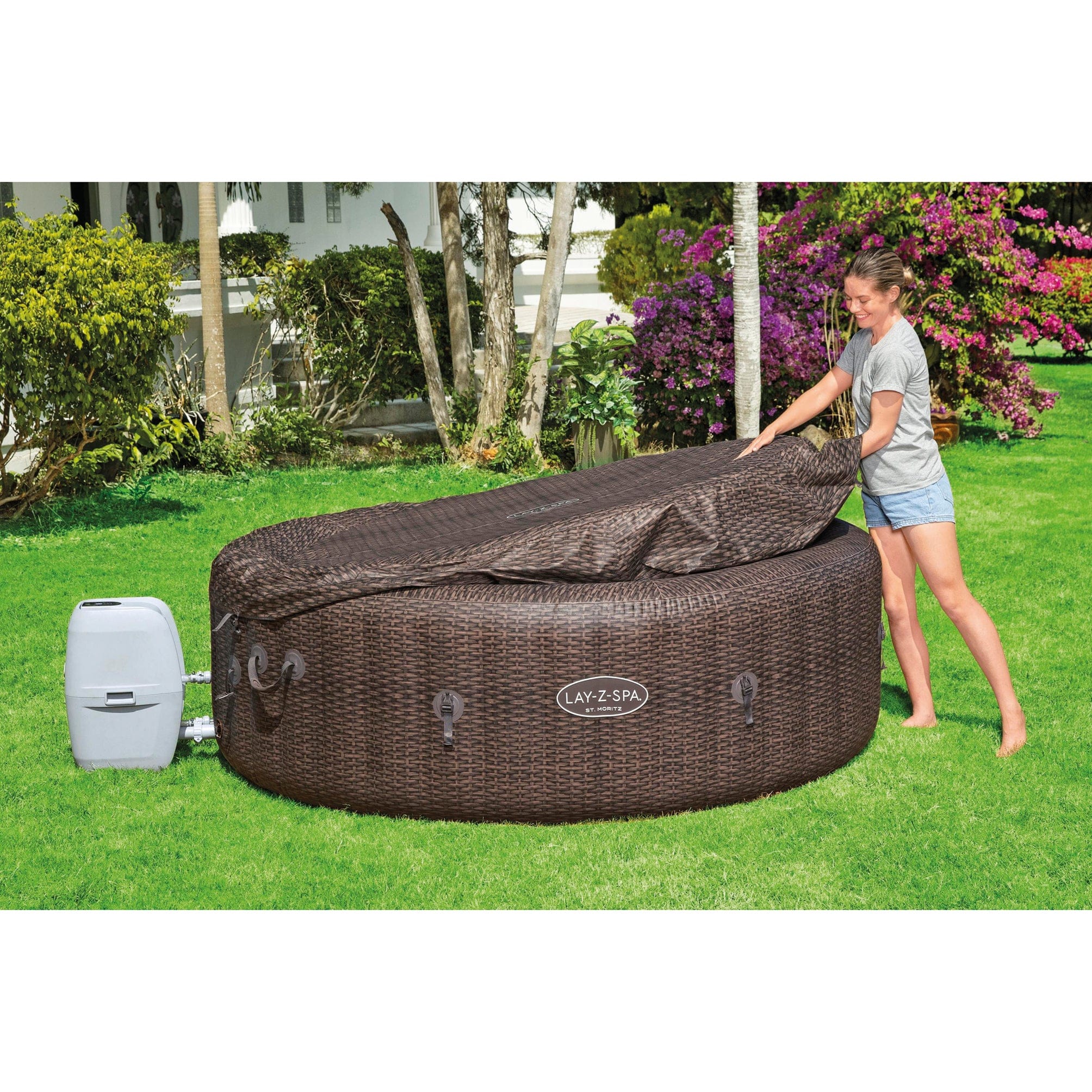 Bricocenter LAY-Z-SPA ST. MORITZ - 216x71cm rattan effect
