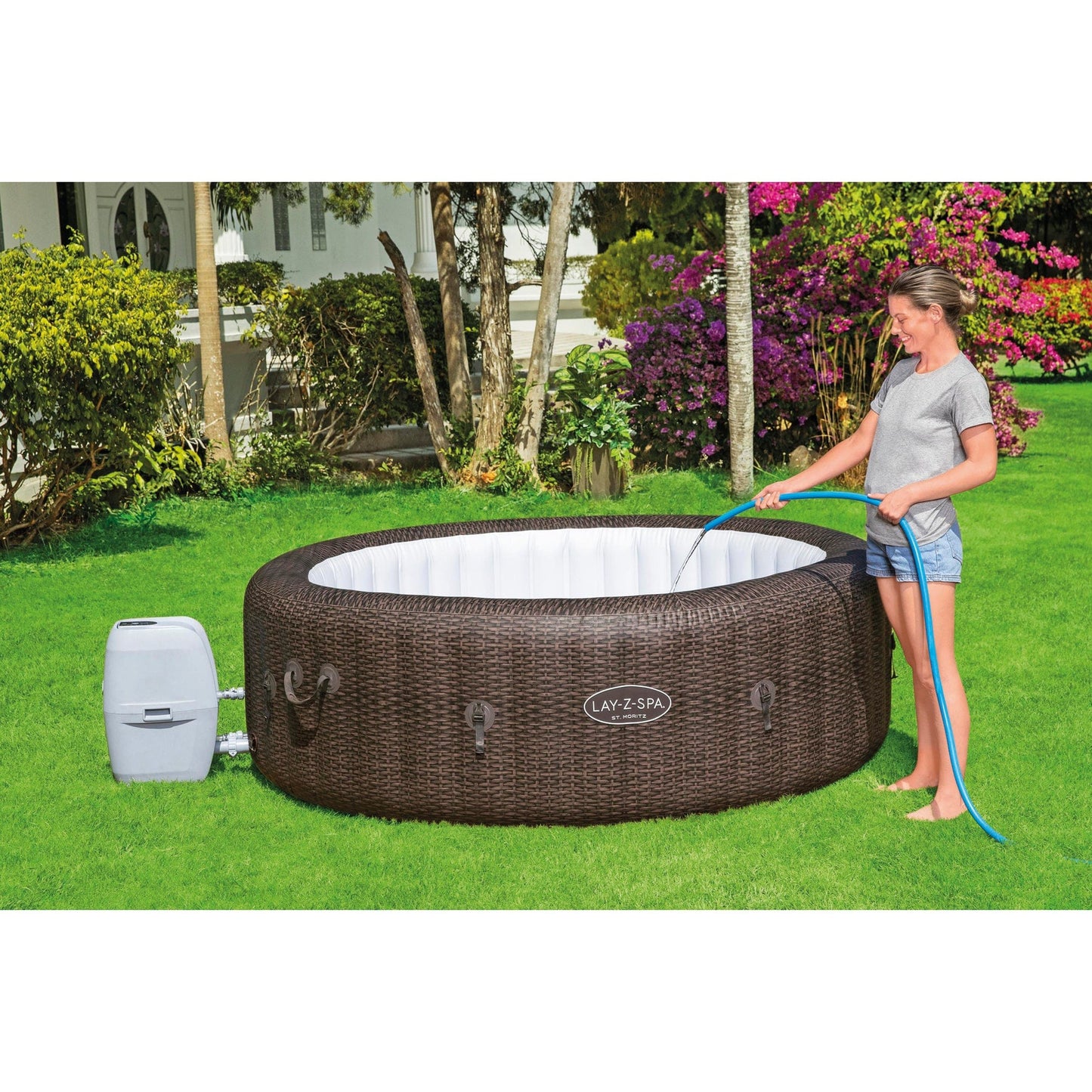 Bricocenter LAY-Z-SPA ST. MORITZ - 216x71cm rattan effect