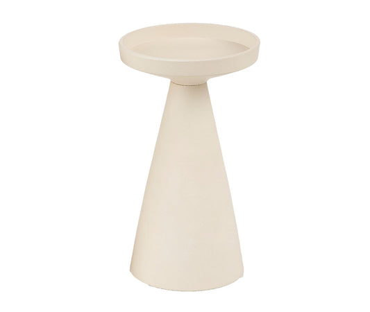 Casa TOWER White candle holder plate, H 17 cm - Ø 10 cm