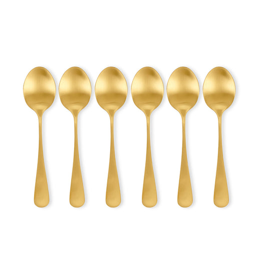 AXELLE Golden coffee spoon set of 6, L 14,1 cm