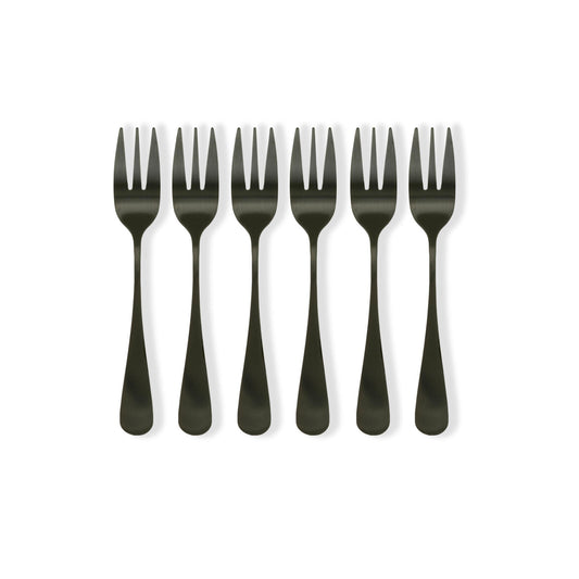 AXELLE S/6 CAKE FORKS BLACK