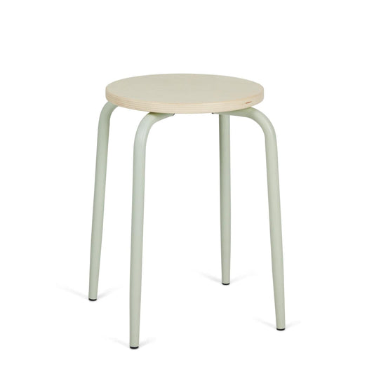 Casa JONAS Light green stool, H 45 x W 35 x D 35 cm - Ø 35 cm