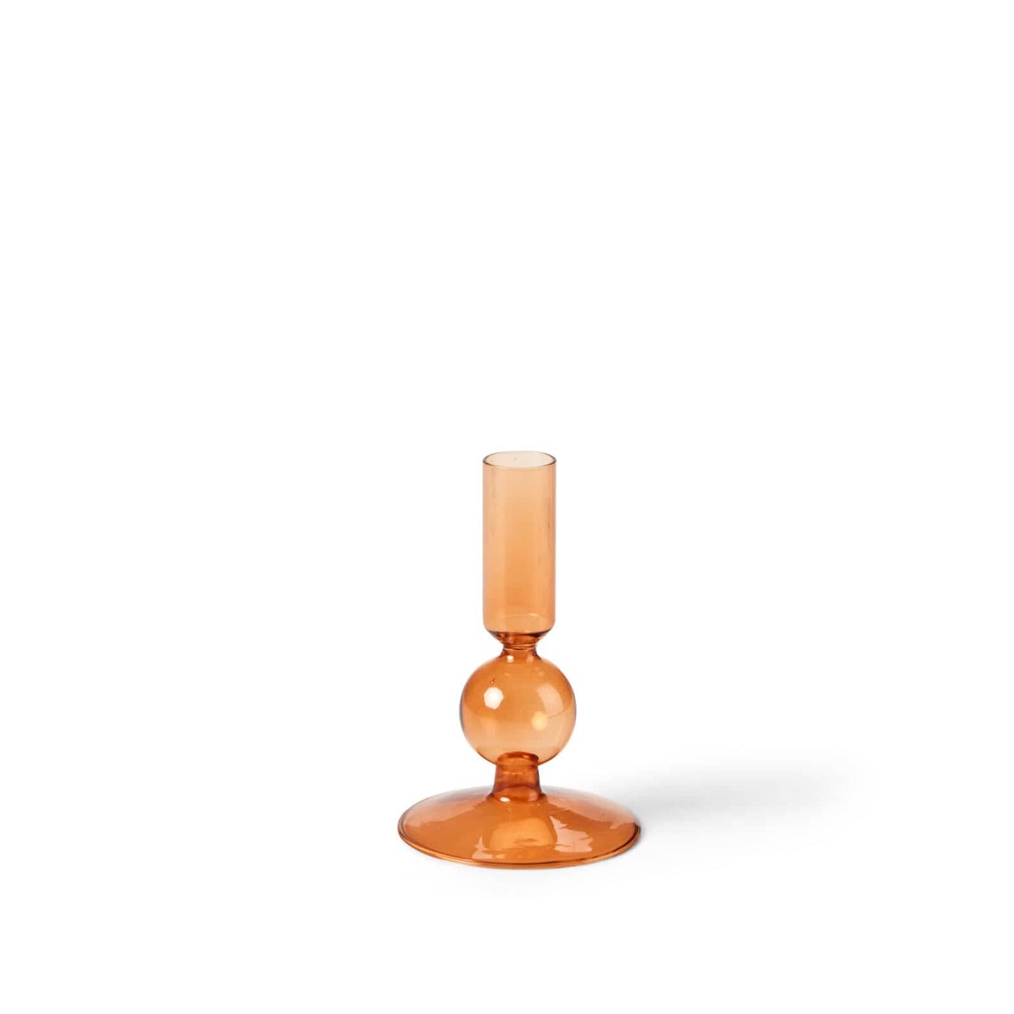 Casa ISA Brown candlestick, H 13 cm - Ø 8 cm