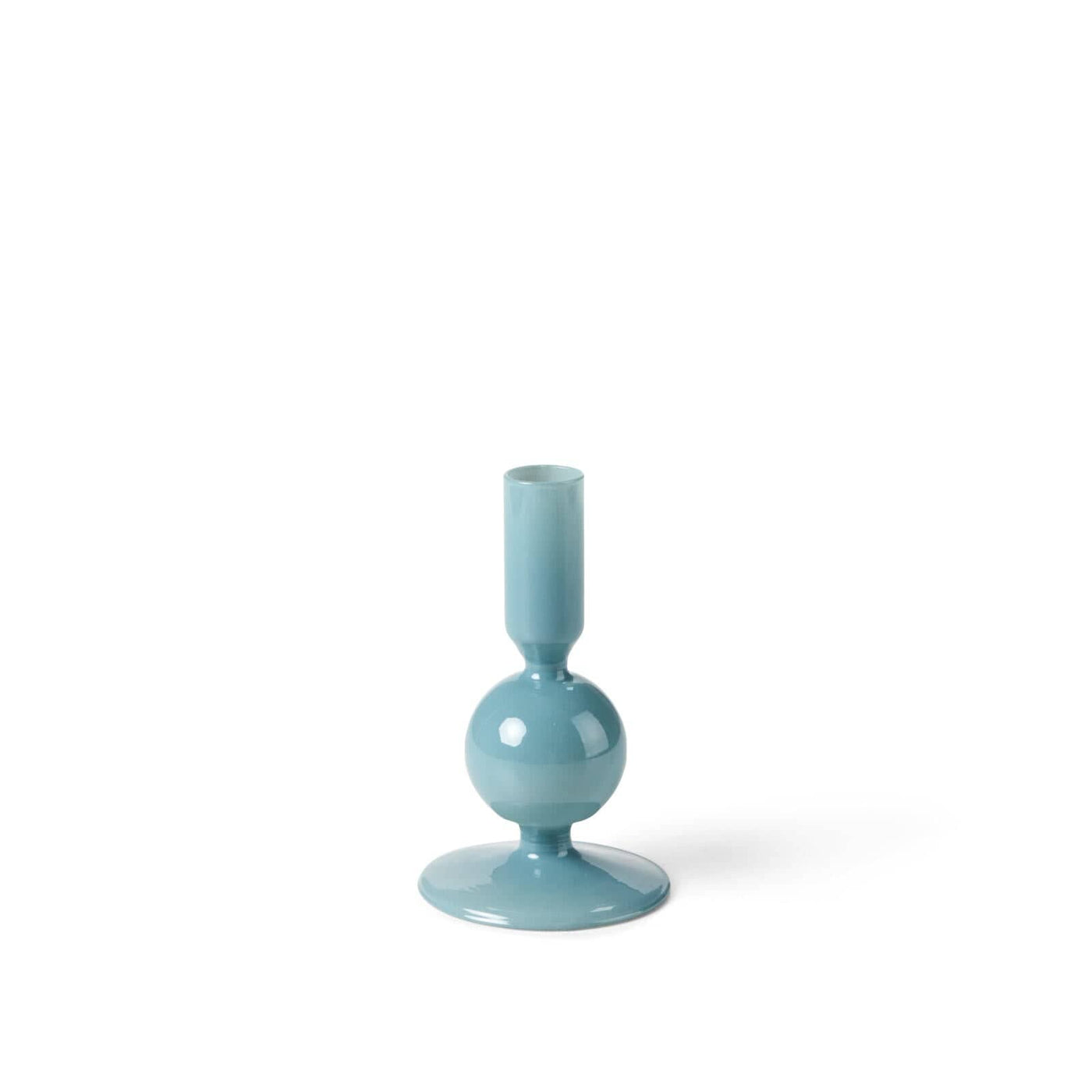 Casa ISA Blue Opal Candlestick, H 14 cm - Ø 8 cm
