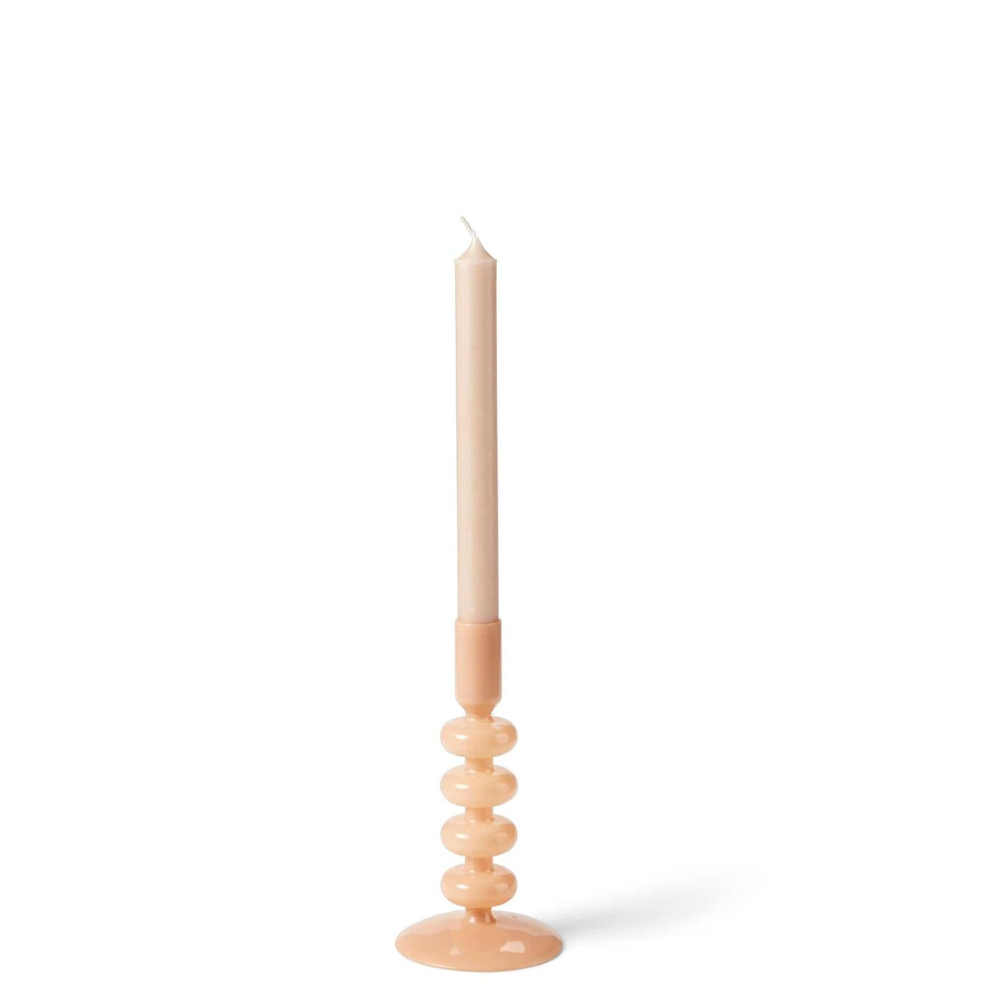 Casa ISA Cream opal candlestick, H 17 cm - Ø 9 cm