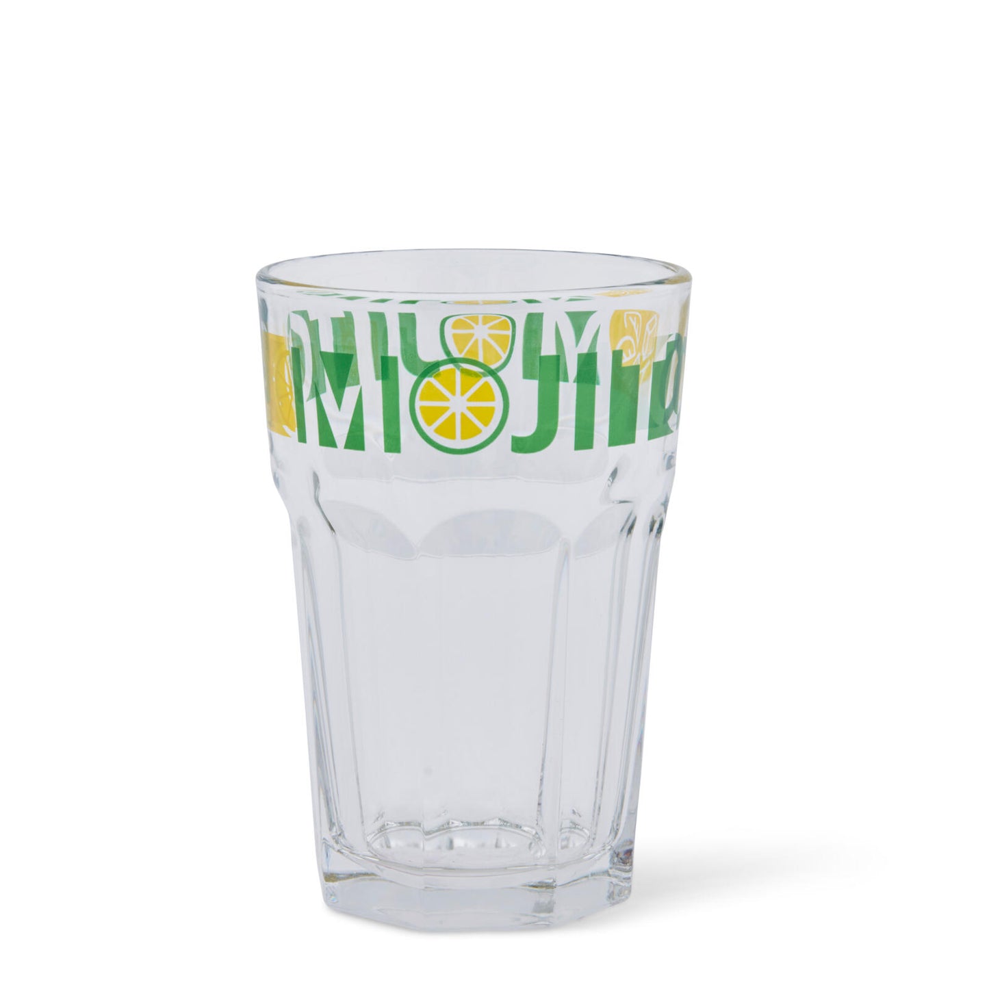 COCKTAILS Glass 41 CL yellow, green, transparent - set of 6 , H 12,9 cm - Ø 8 cm