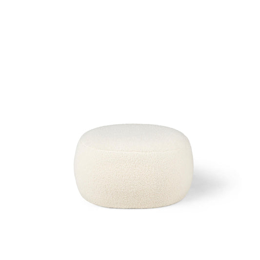 Casa COCO White pouf, H 31 x W 58 x D 45 cm