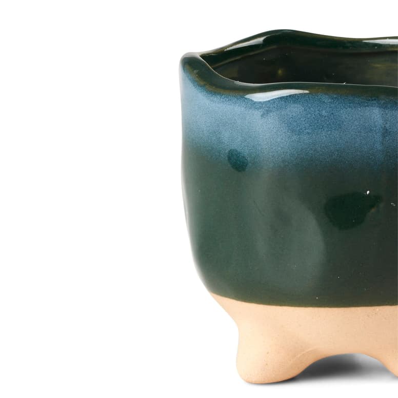 CERAMIC CANDLE IN POT Ø8 BLUE