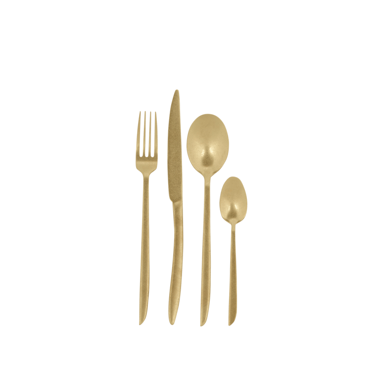 ROXANNE Cutlery 16 pieces light gold