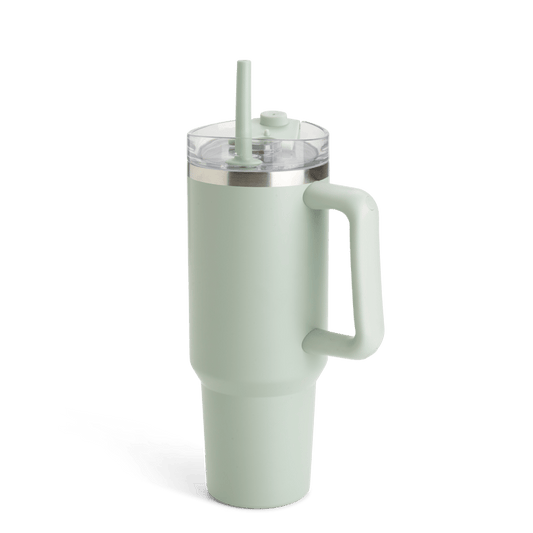 GIANT THERMOS CUP WITH STRAW