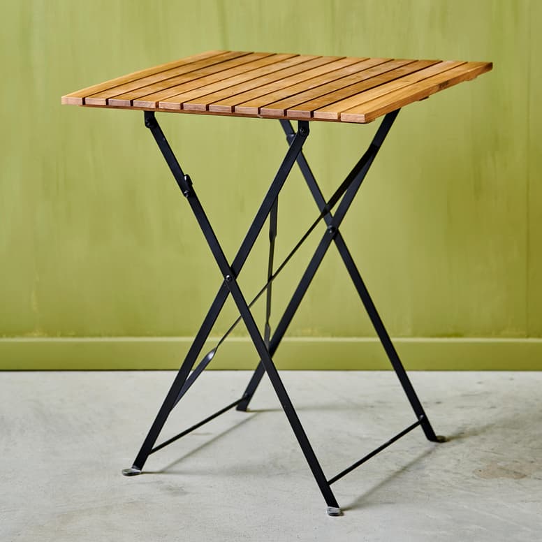 Casa KAPAS Natural folding table, H 73 x L 60 x D 60 cm