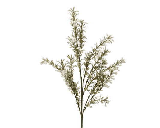 Decorative snow-covered branch with glitter, L13 x W13 x H64 cm, green