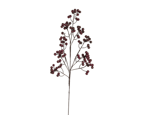 Ramo decorativo perlato con glitter l4xw18xh59cm viola
