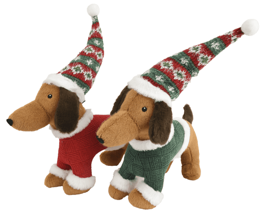 Ugo the dachshund, made of polyester, L37 x H31 cm