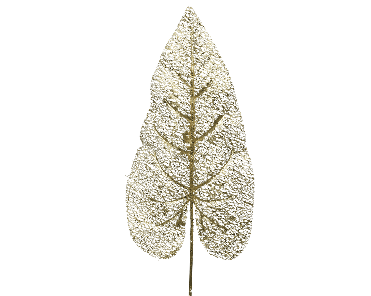 Decorative branch, L18 x W3 x H70 cm, gold