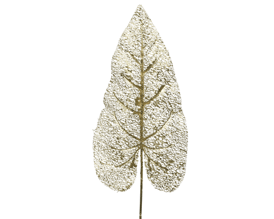 Decorative branch, L18 x W3 x H70 cm, gold
