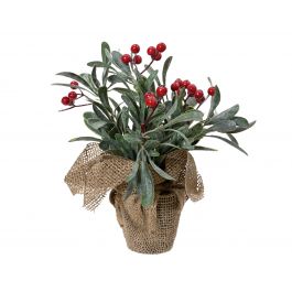 FAKE PLANT IN POT DIAM 18 H 23 CM