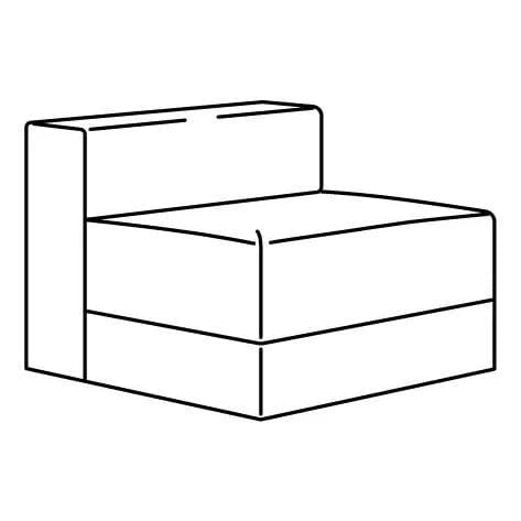 JÄTTEBO 1,5-seat module with storage, 95x71x95 cm