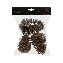 3 NATURAL PINE CONES 15 CM