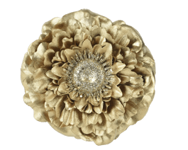 ZINNIA GOLD AND GLITTER WITH CLIP