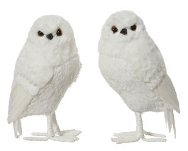 WHITE OWL H 15 CM