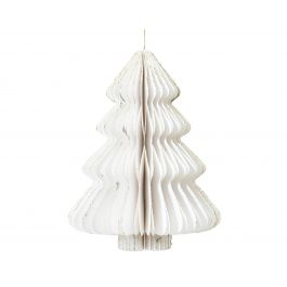 WHITE PAPER TREE WITH GOLD GLITTER 2