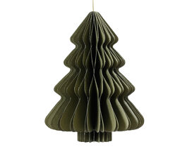 GREEN PAPER TREE WITH GOLD GLITTER 20
