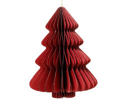 RED PAPER TREE WITH GOLD GLITTER 20