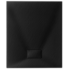 STONE ESSENCE POLYESTER SHOWER TRAY 70X120 X H2.6 CM BLACK