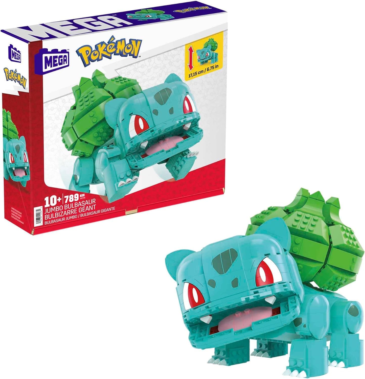 MEGA Pokémon Jumbo Bulbasaur with 355 Pieces, Buildable and Poseable - best price from Maltashopper.com HNT96