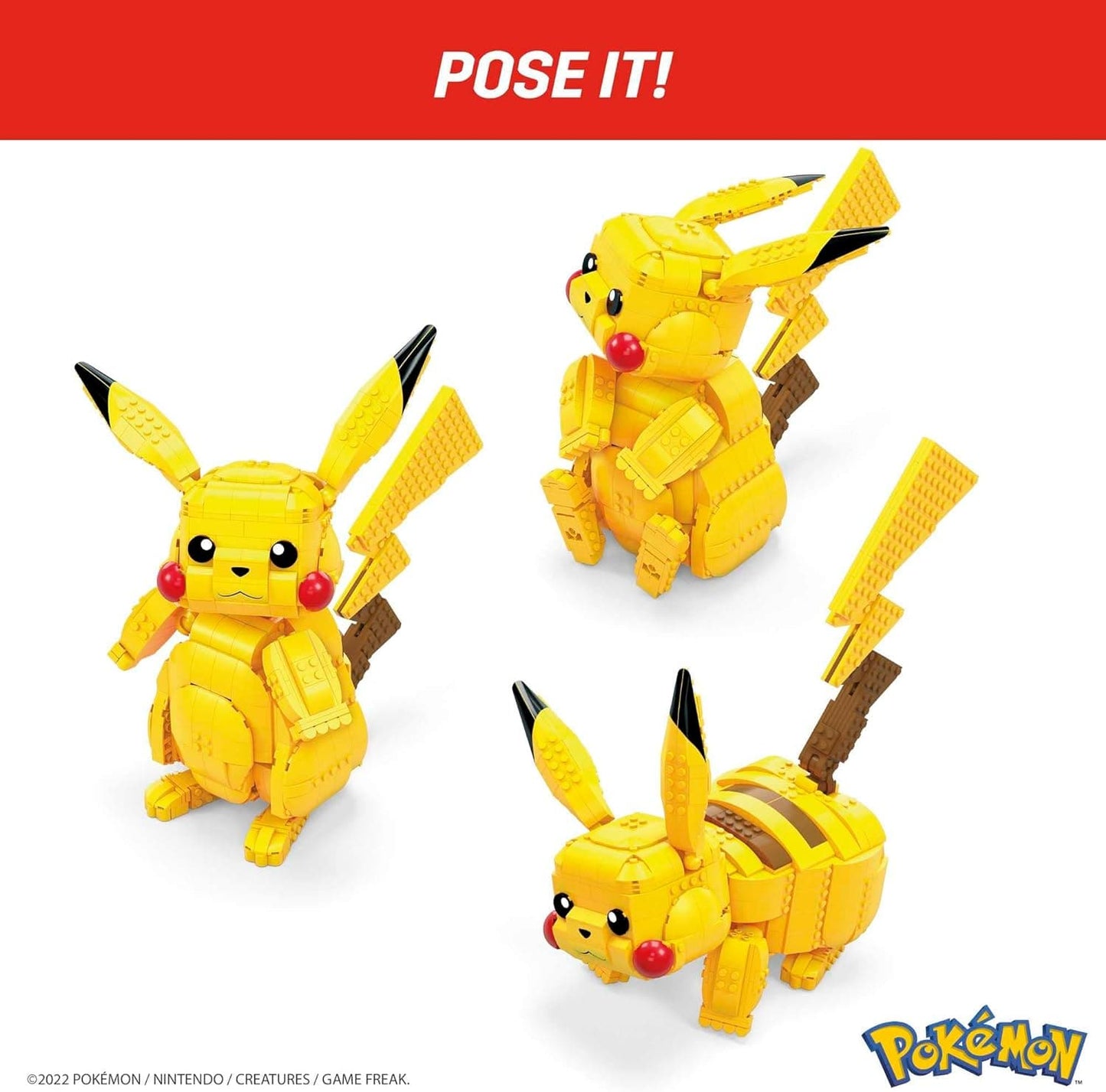 MEGA Pokémon Jumbo Pikachu Collectible Character Model with 825 Pieces - best price from Maltashopper.com FVK81