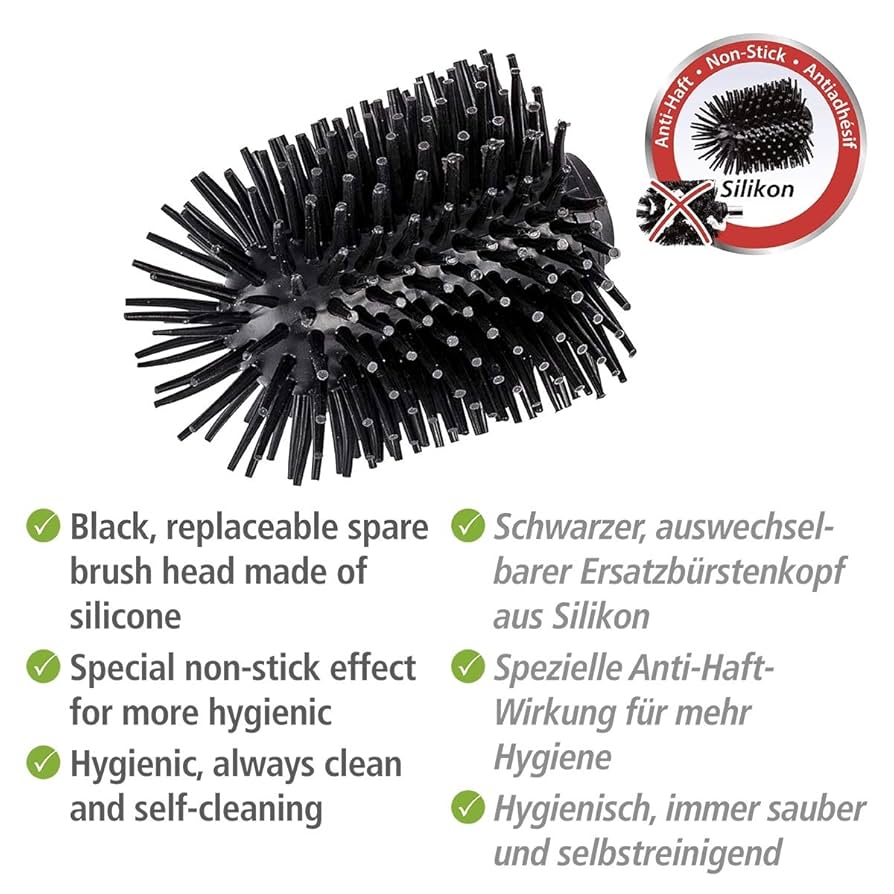 BLACK SILICONE TOILET BRUSH TUFT 75MM.75