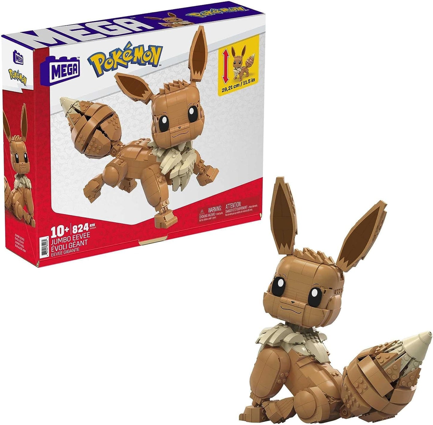 Mega Pokémon Jumbo Eevee Toy Building Set, 11 inches Tall - best price from Maltashopper.com GMD34