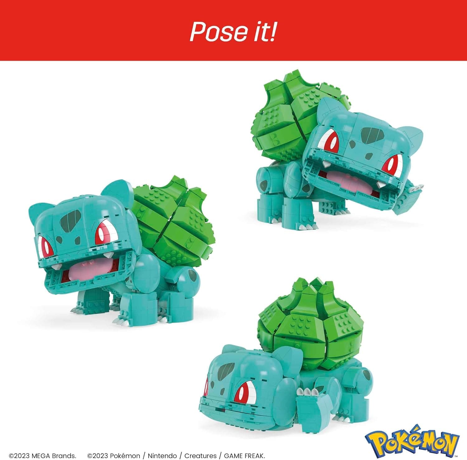 MEGA Pokémon Jumbo Bulbasaur with 355 Pieces, Buildable and Poseable - best price from Maltashopper.com HNT96