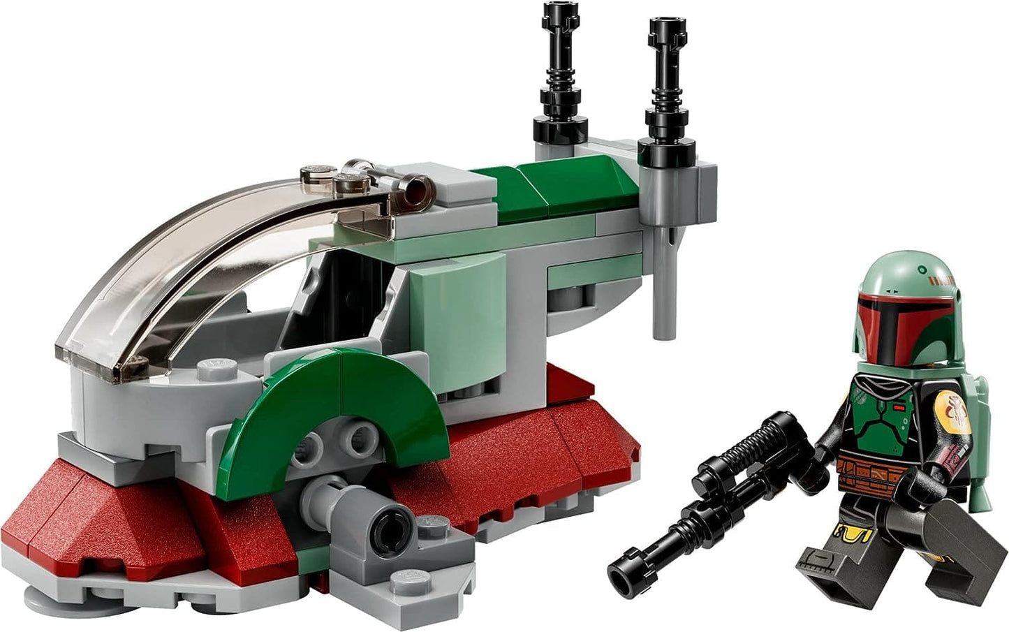 LEGO Star Wars Boba Fett's Starship Microfighter - Toy Vehicle with Adjustable Wings and Flick Shooters, The Mandalorian Set - best price from Maltashopper.com 75344