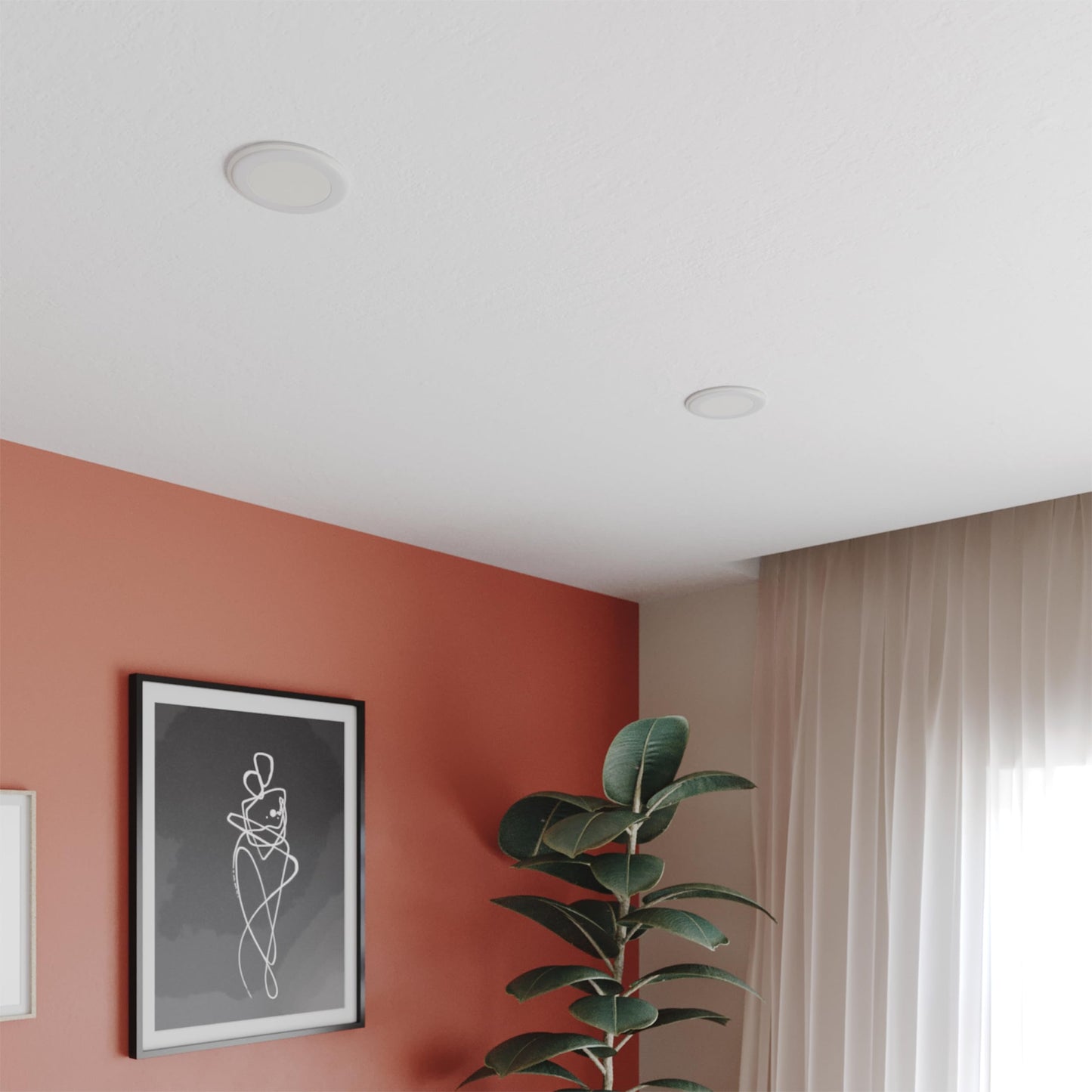 UFO RECESSED SPOTLIGHT PLASTIC WHITE D13 CM LED 12W NATURAL LIGHT