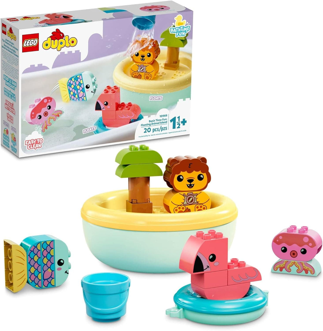 LEGO DUPLO Bath Time Fun: Floating Animal Island Bath Toy - best price from Maltashopper.com 10966