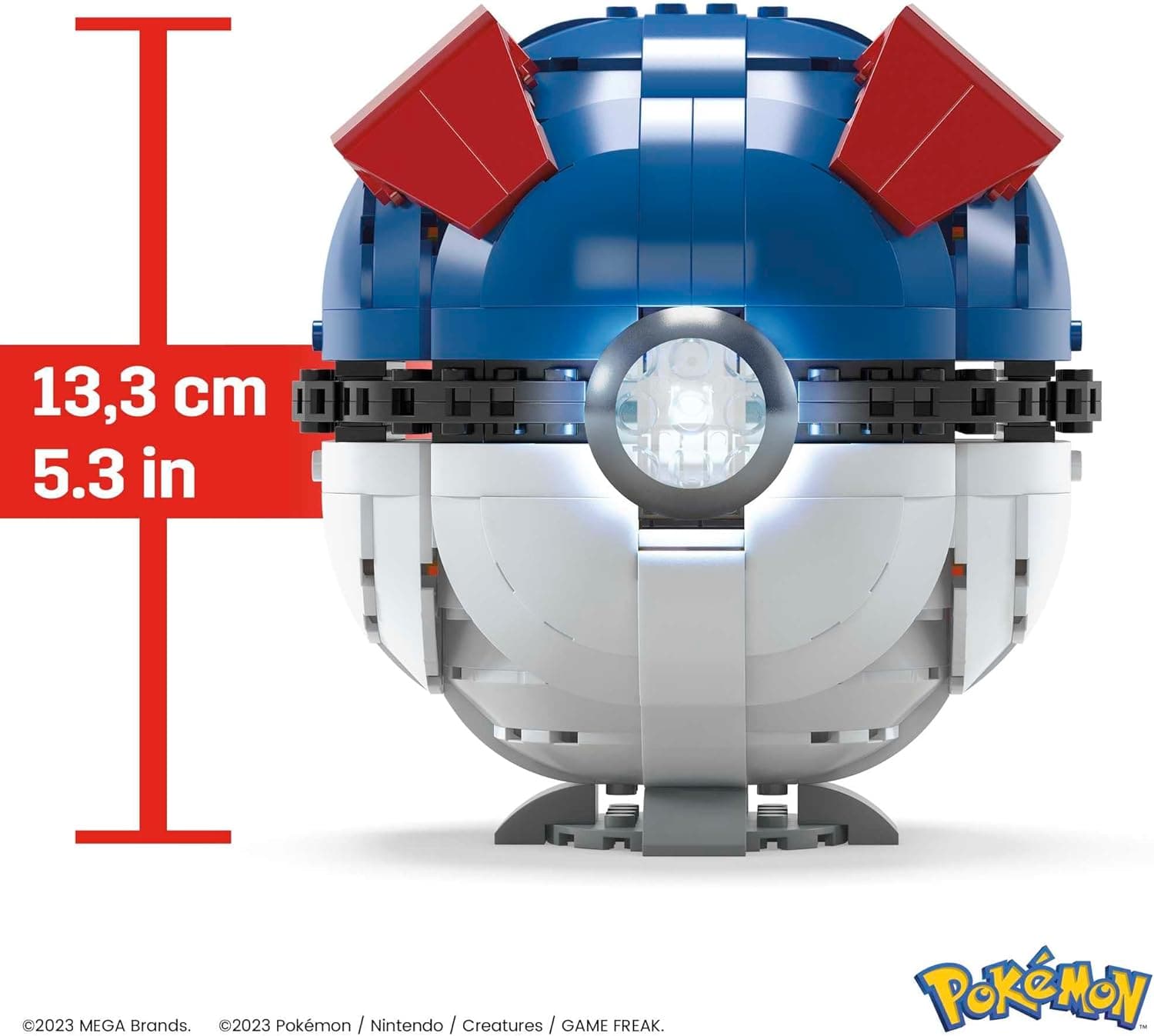 MEGA Pokémon Buildable Jumbo Great Ball with 299 Pieces and Lights - best price from Maltashopper.com HMW04