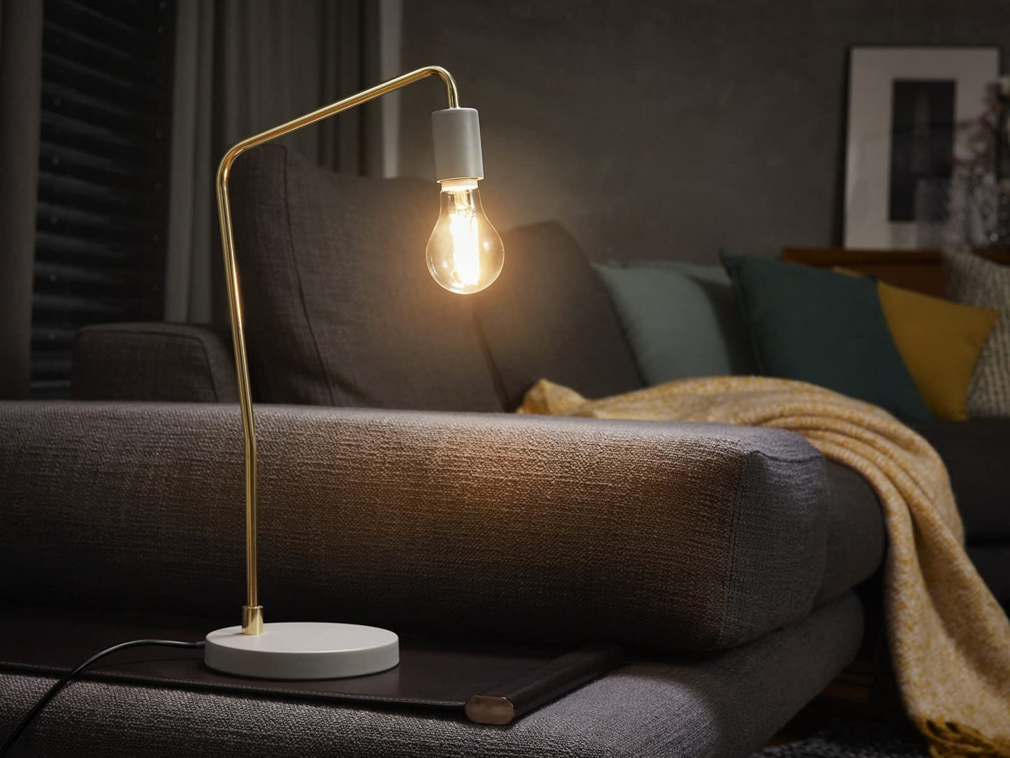 LED BULB E27=60W DROP TRANSPARENT