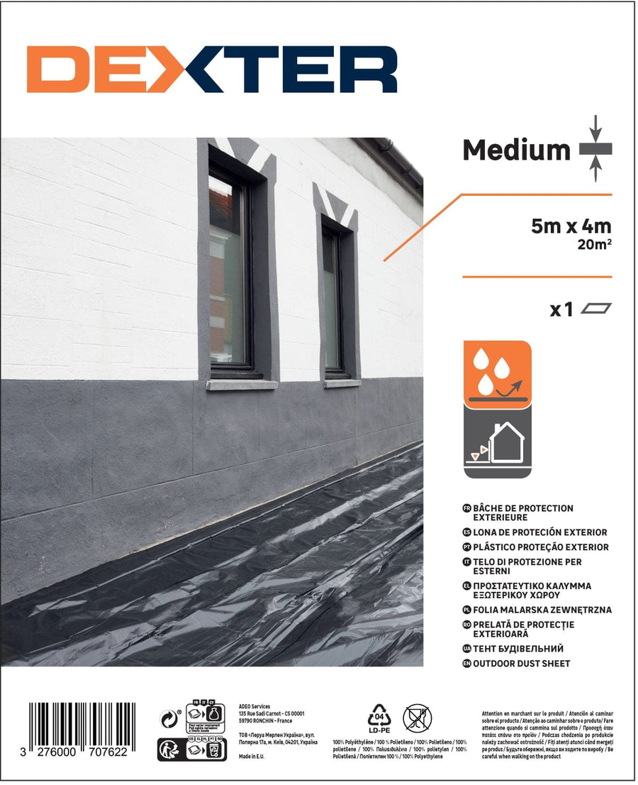 Bricocenter BLACK PLASTIC SHEETING FOR OUTDOOR FLOORS MT 5X4 DEXTE