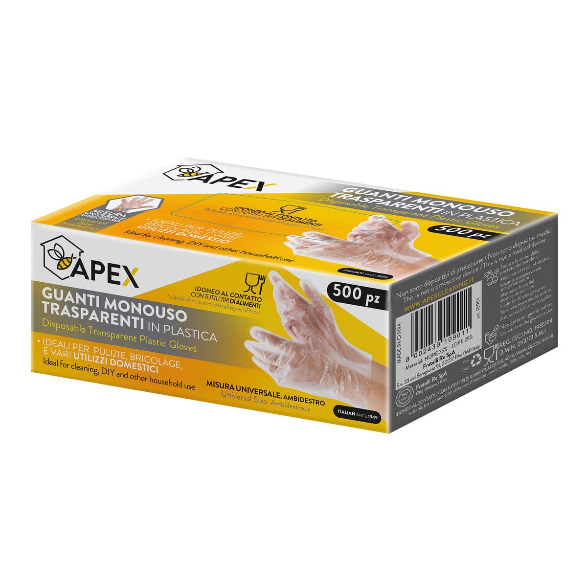 Bricocenter 500 DISPOSABLE PLASTIC GLOVES