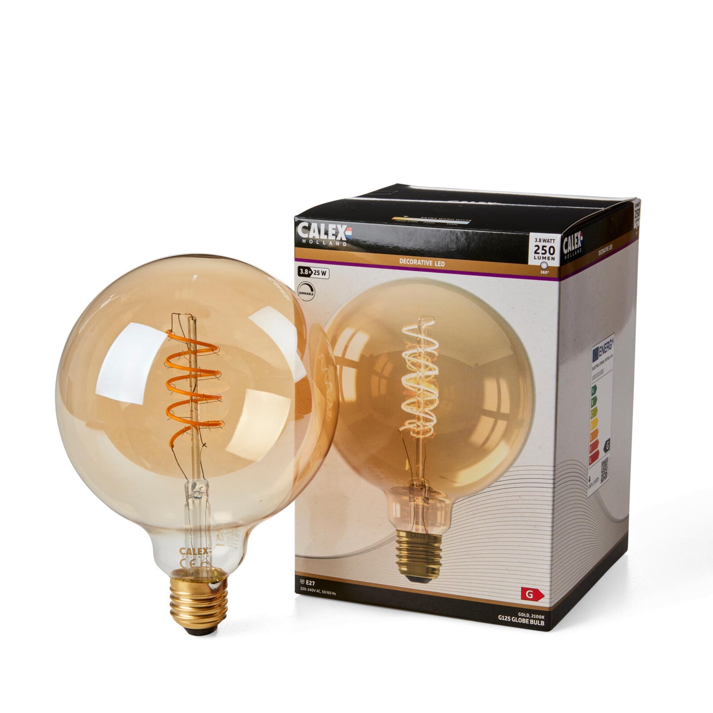 CALEX FIL LED SPIR. GLOBE 3,8W