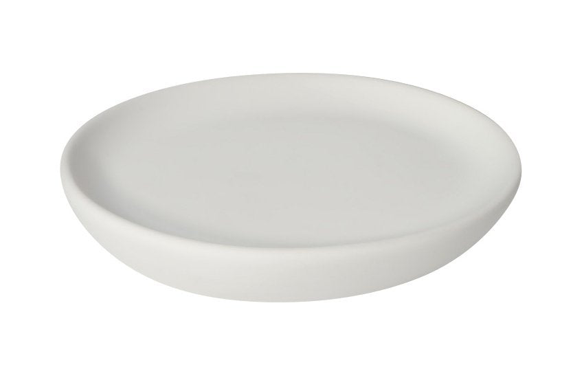 WHITE CERAMIC SOAP DISH CHLOE