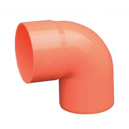 PVC CURVE 87 DEGREES DIA MM. 50 ORANGE