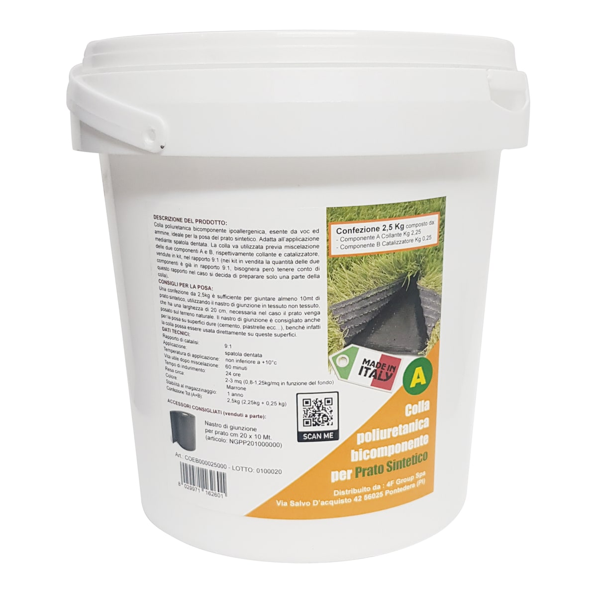 BI-COMPONENT EXPRESS LAWN GLUE 2.5 KG - YIELD APPROX. 2-3 SQM