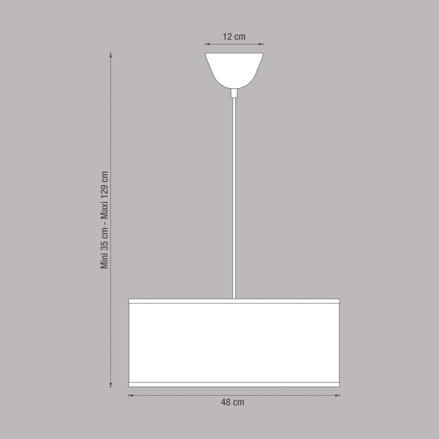Bricocenter SITIA CHANDELIER FABRIC DOVE GREY D48 3XE27=60W
